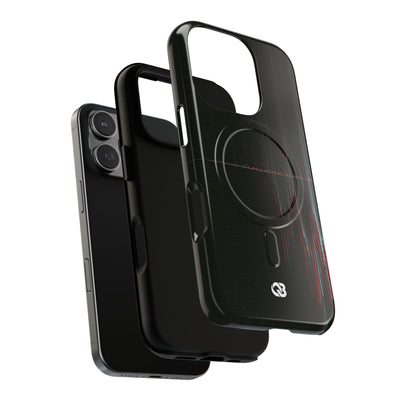 Black Tough 2.0 Magsafe Phone Case for iPhone - Corrupted Data Stream