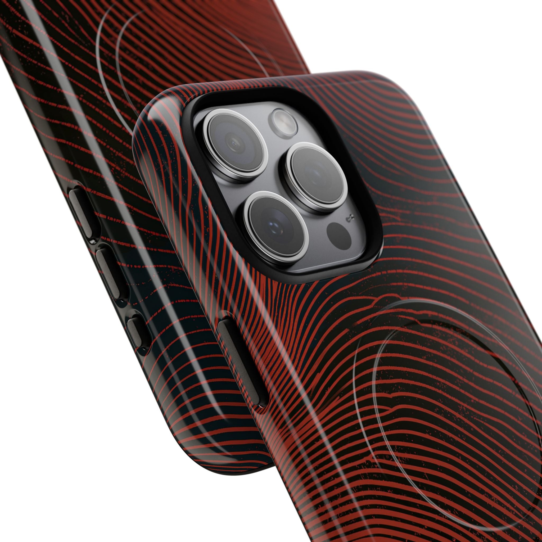 Red Tough 2.0 Magsafe Phone Case for iPhone - Terracotta Nerve Map