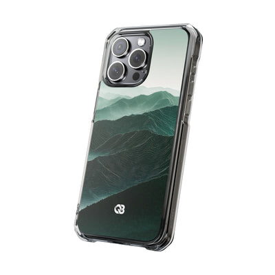 Alpine Mist · Clear Impact Magnetic Phone Case for iPhone · Green