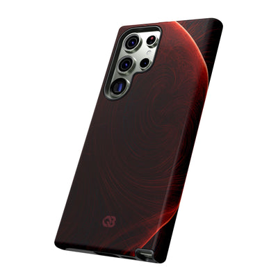 Red Tough Phone Case for Samsung - Crimson Flare Flux