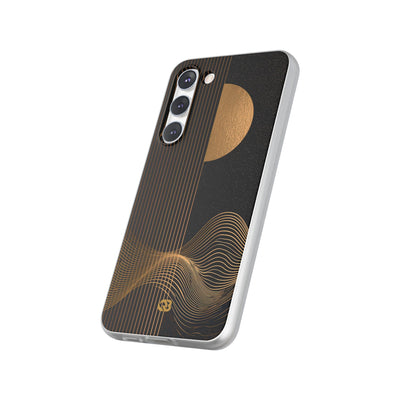 Gold Lite Phone Case for Samsung - Gilded Obsidian Dunes