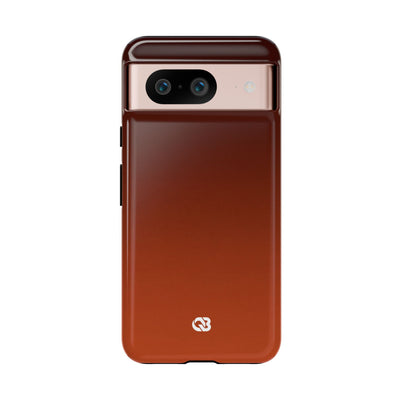 Orange Tough Phone Case for Google Pixel - Obsidian Ember Fade