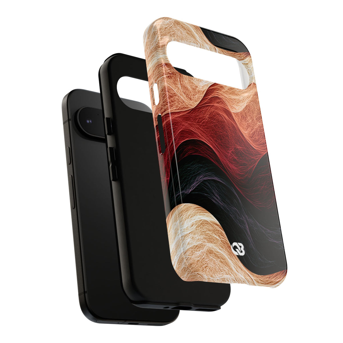 Ember Wave Dispersion · Tough Phone Case for Pixel ·  Red