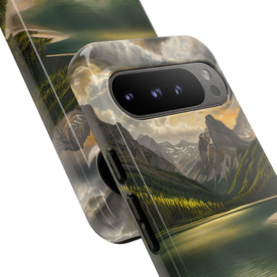 Gilded Mountain Lake · Tough Etui na telefon dla Google Pixel