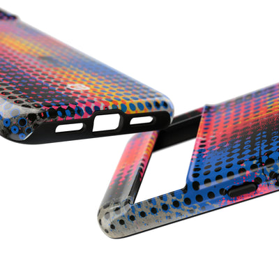 Chromatic Halftone Grid · Tough Phone Case for Pixel ·  Blue
