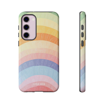 Pastell Regenbogen Bänder Samsung S23 Plus Case - Tough