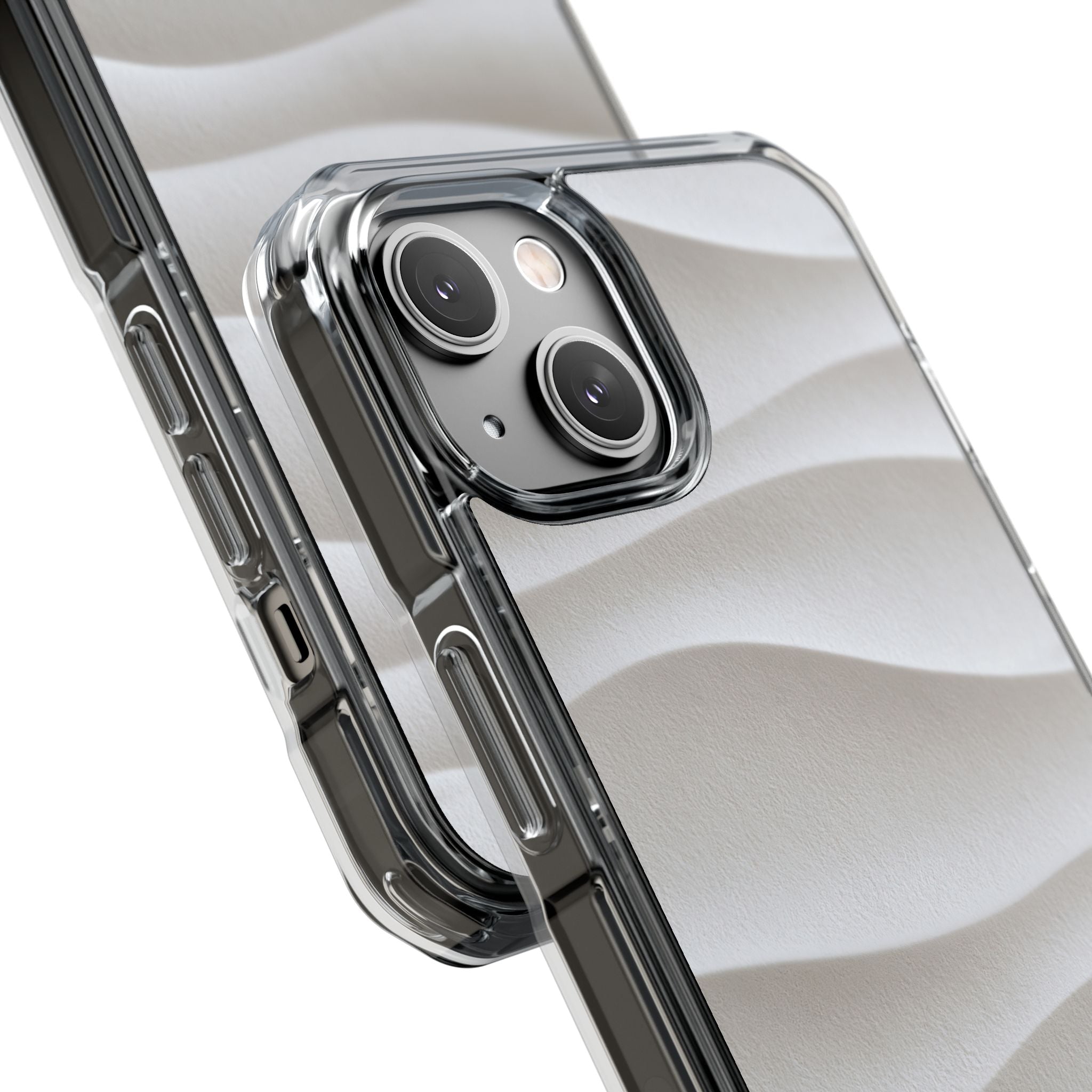 White Impact MagSafe Phone Case for iPhone - Arctic Flow Ridges