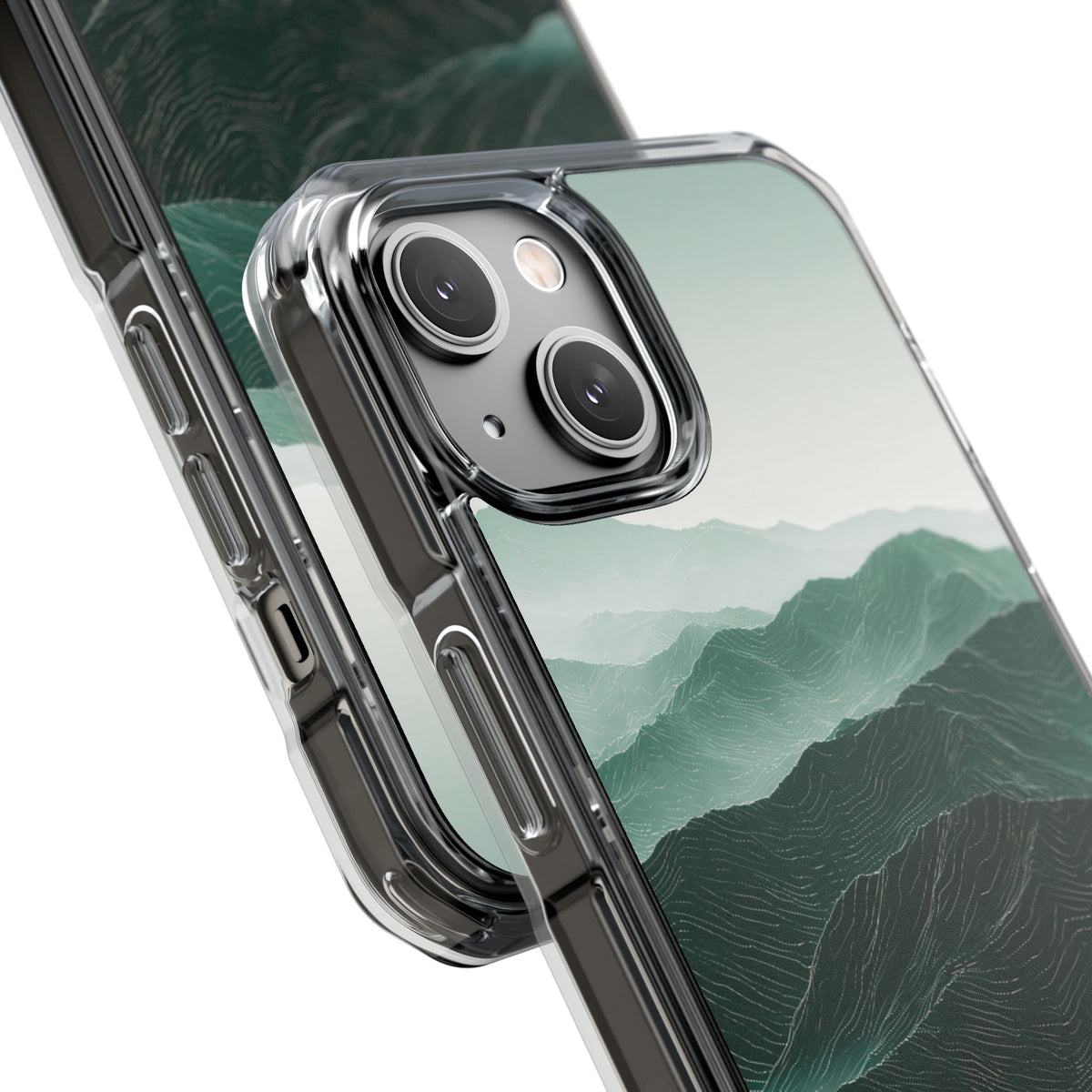 Alpine Mist · Clear Impact Magnetic Phone Case for iPhone · Green