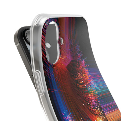 Black Lite Phone Case for iPhone - Cyber Optic Streak