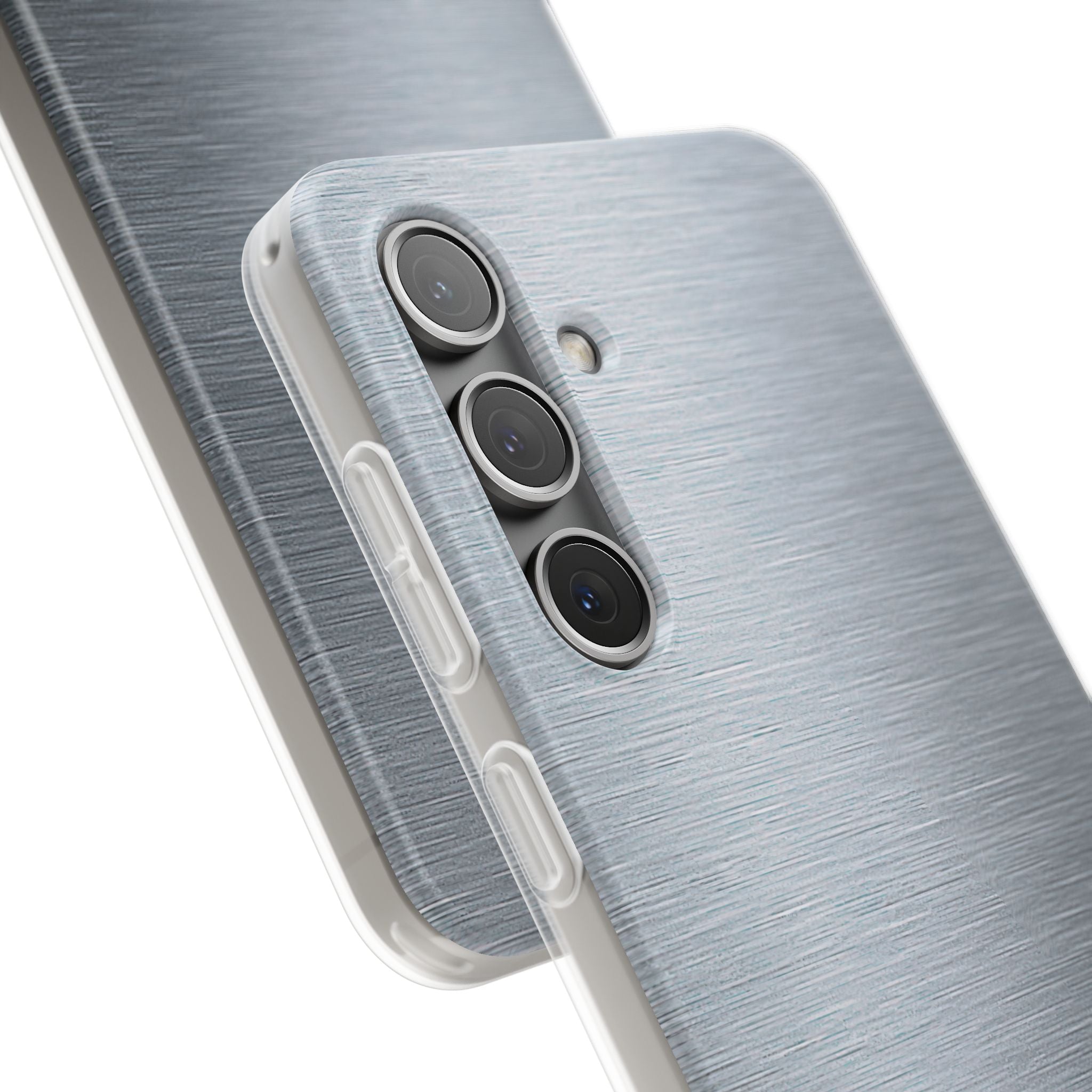 Silver Lite Phone Case for Samsung - Satin Chrome Grain