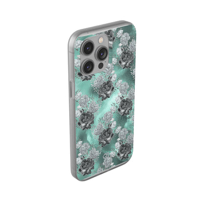 Frost Mint Floral · Soft Coque de téléphone pour iPhone