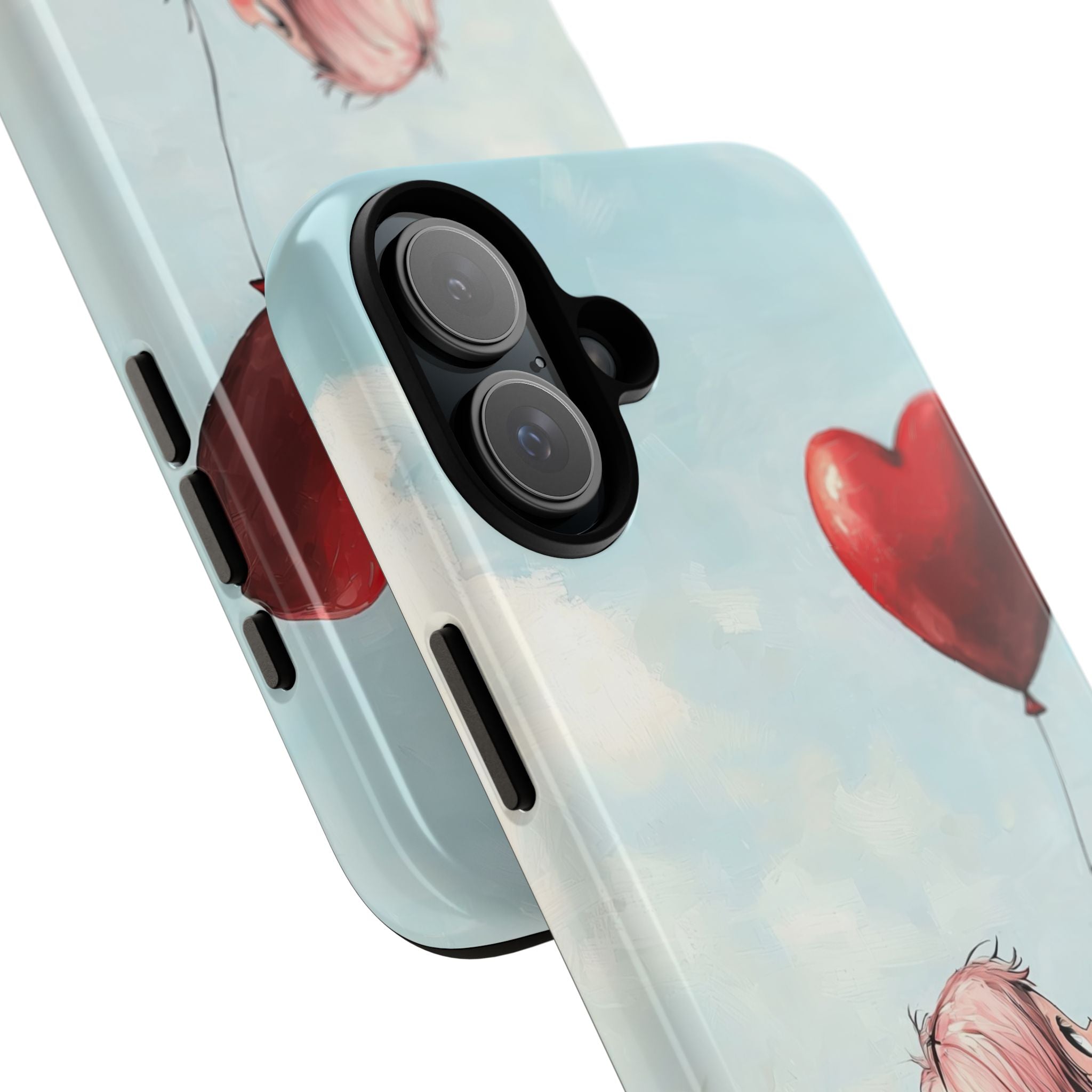Heart Balloon Glow iPhone 16 Plus Case - Tough