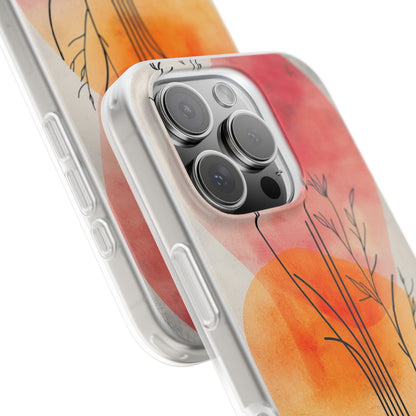 Curved Stem Sunset iPhone 16 Pro Case - Soft