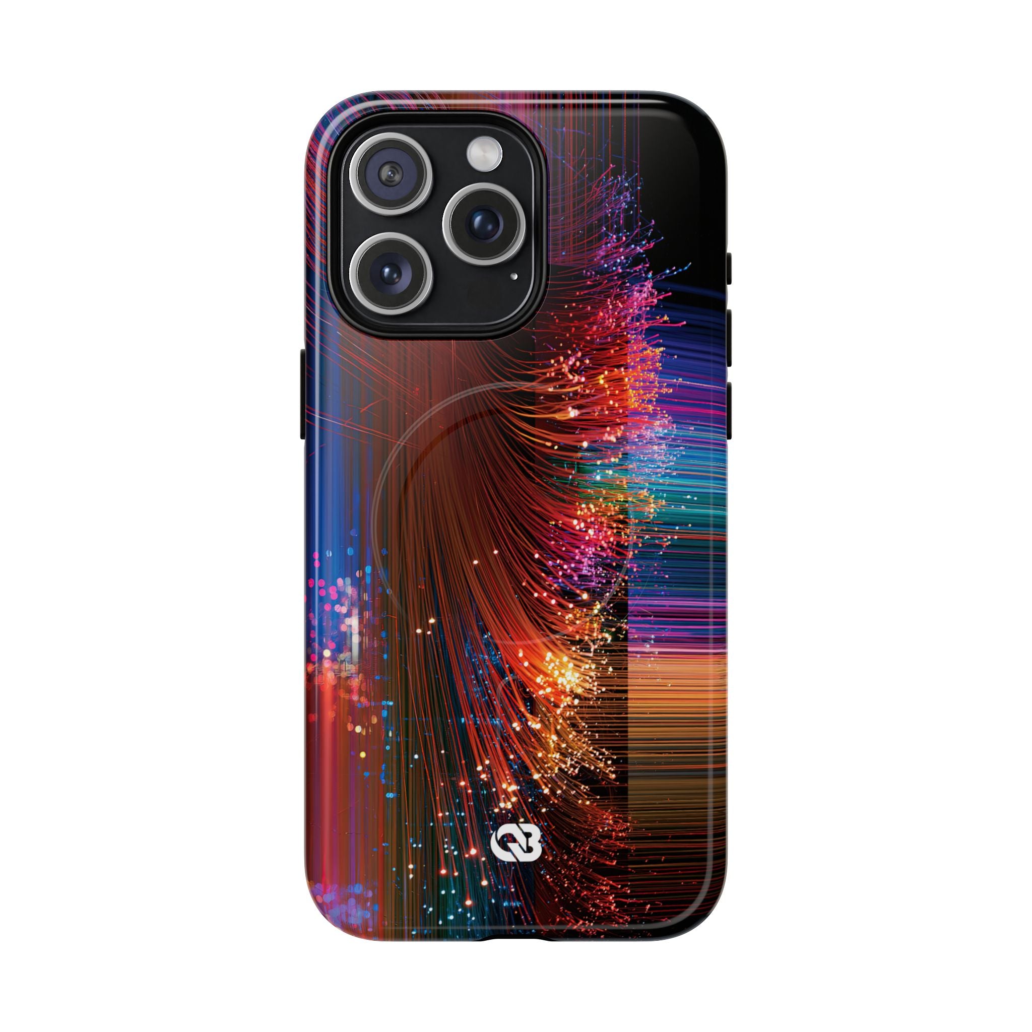 Black Tough 2.0 Magsafe Phone Case for iPhone - Cyber Optic Streak