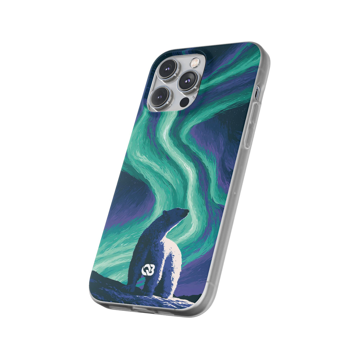 Arctic Aurora Bear · Lite Phone Case for iPhone ·  Teal