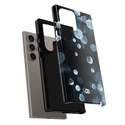Black Tough Phone Case for Samsung - Silver Orbit Glow