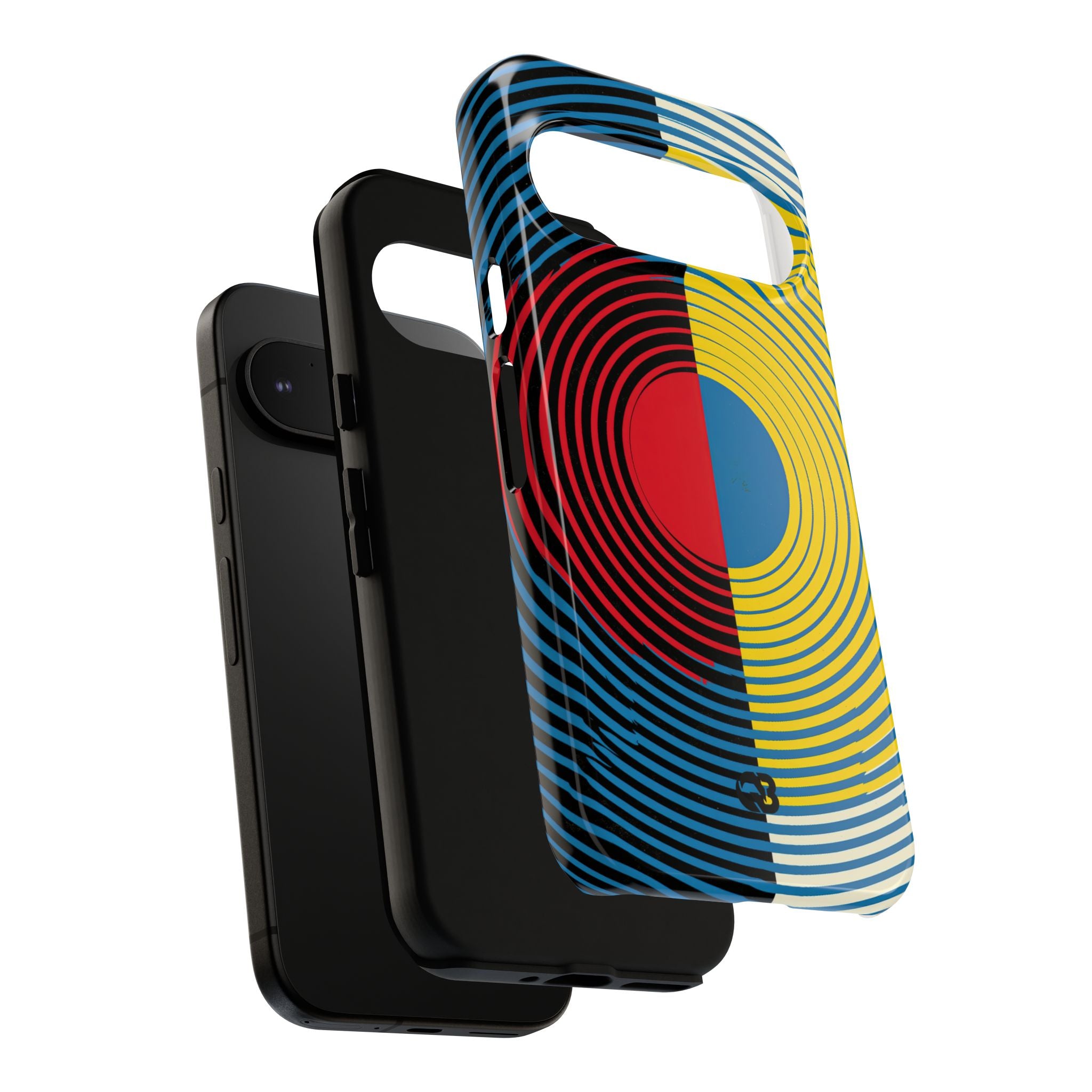 Blue Tough Phone Case for Google Pixel - Primary Circuit Orbit