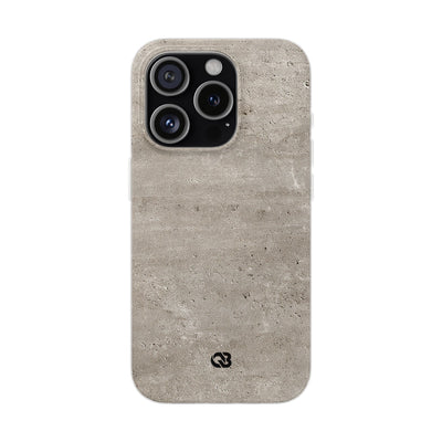 Grey Lite Phone Case for iPhone - Brutalist Stone Grit