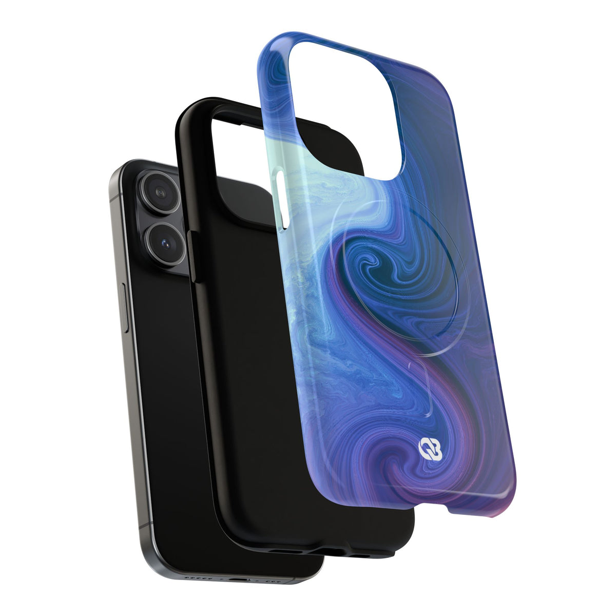 Azure Fluid Swirl · Tough 2.0 Magnetic Phone Case for iPhone · Blue