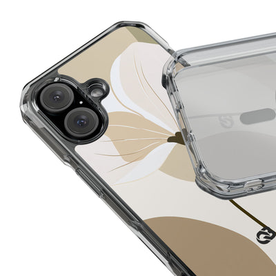 Soft Petal Bloom · Clear Impact Magnetic Phone Case for iPhone ·  Beige