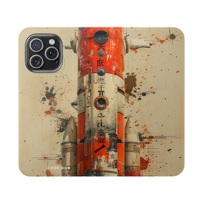 Crimson Rocket - iPhone 15 Pro Max -lompakkokotelo