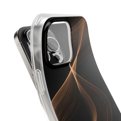 Brown Lite Phone Case for iPhone - Copper Silk Wave