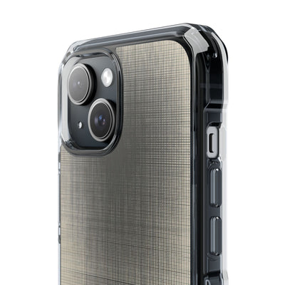 Beige Impact MagSafe Phone Case for iPhone - Carbon Screen Grid