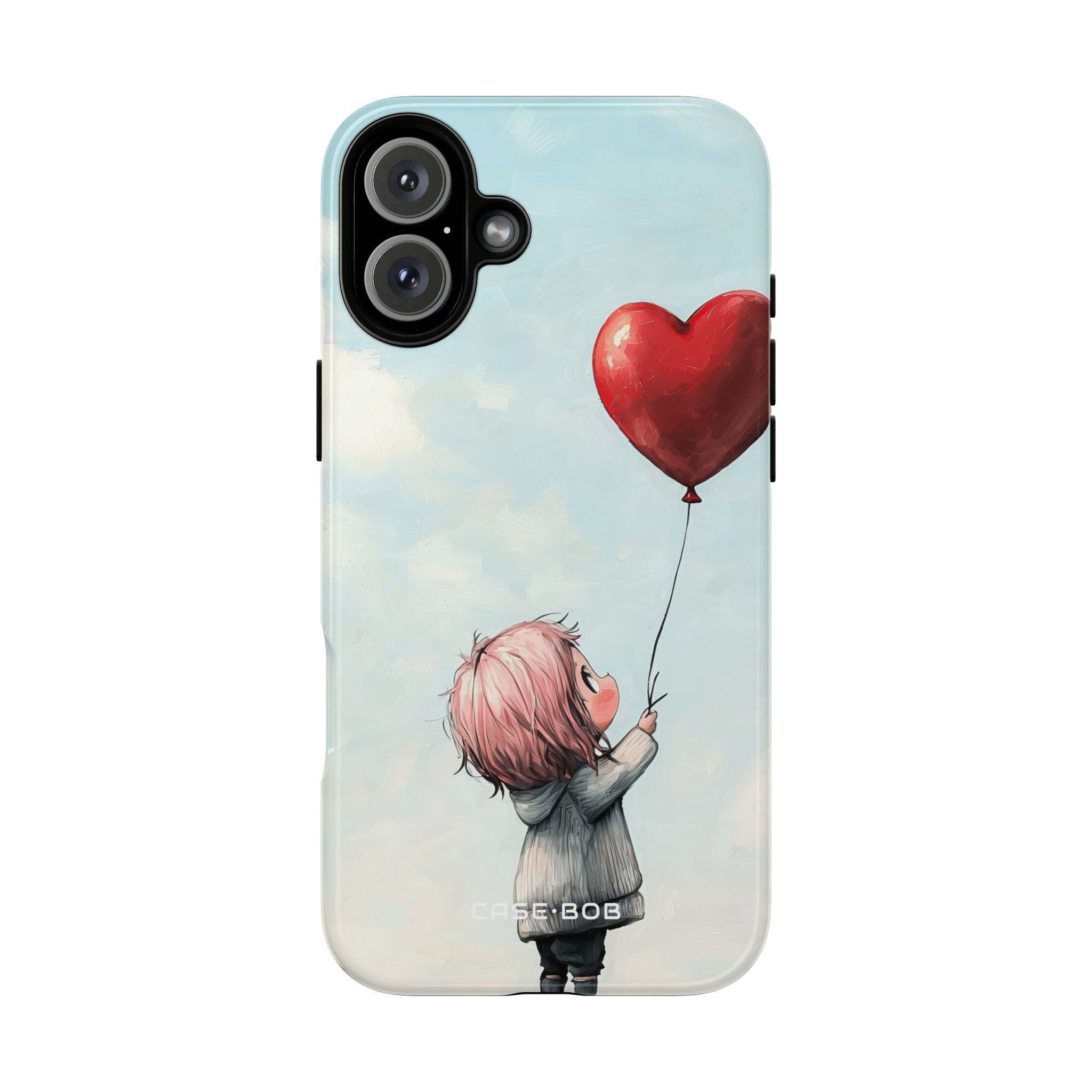 Heart Balloon Glow iPhone 16 Plus Case - Tough