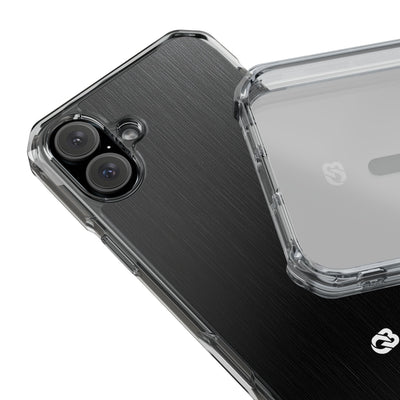 Black Impact MagSafe Phone Case for iPhone - Brushed Obsidian Slate