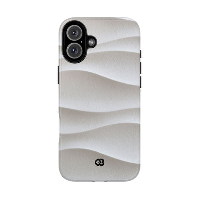 White Tough Phone Case for iPhone - Arctic Flow Ridges