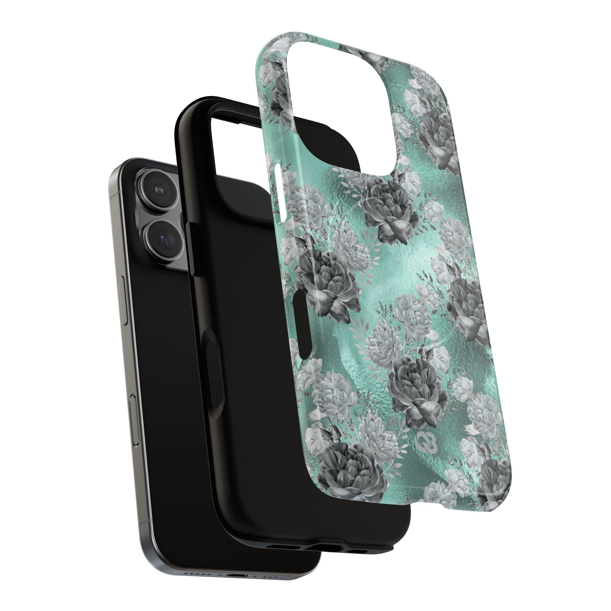 Frost Mint Floral · Tough+ Magsafe