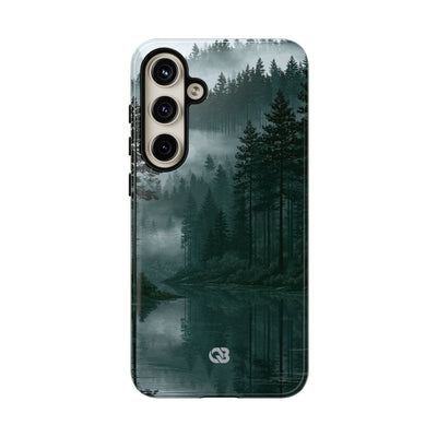 Green Tough Phone Case for Samsung - Misty Evergreen Mirror