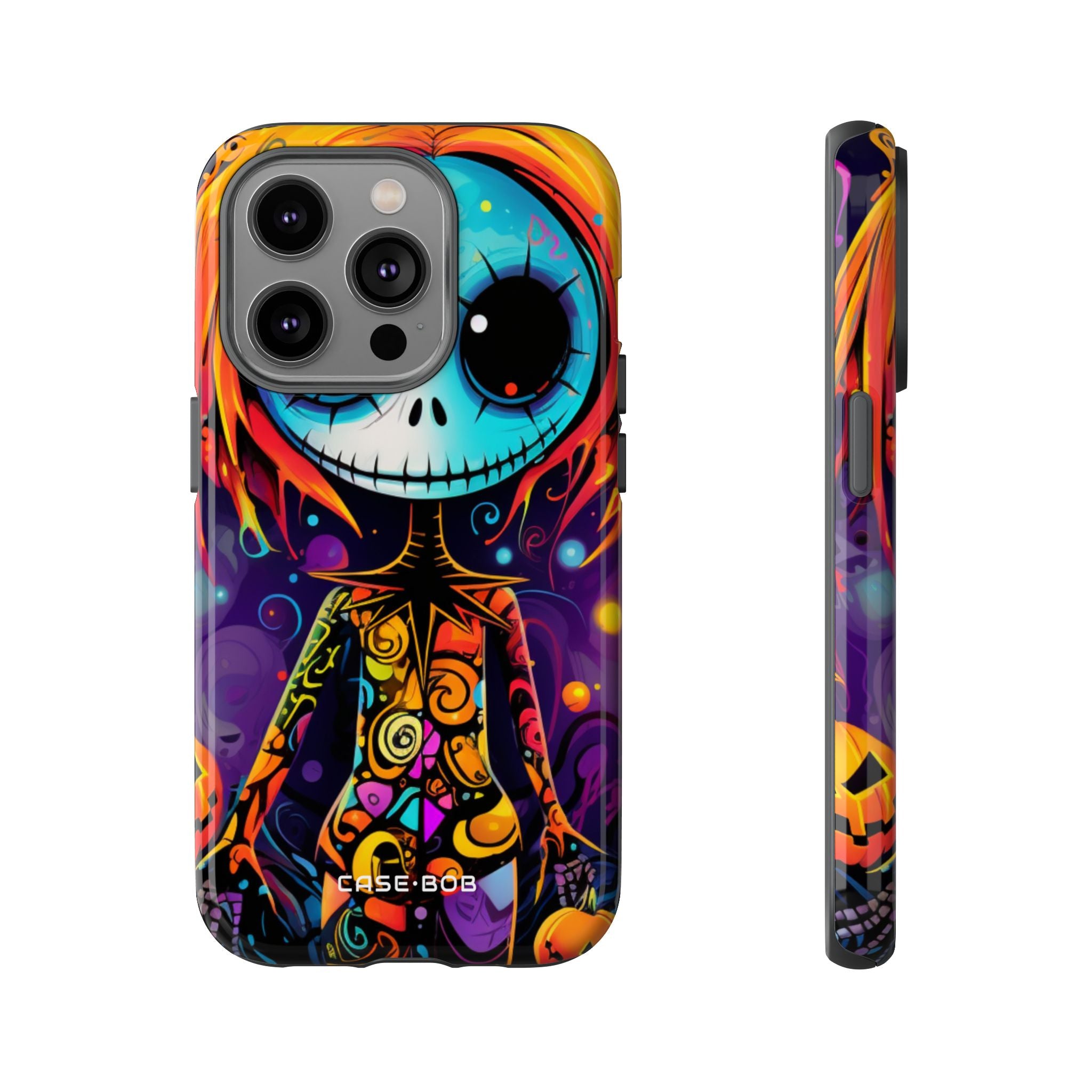 Blue Skull Swirl iPhone 14 Pro Case - Tough - CASE•BOB