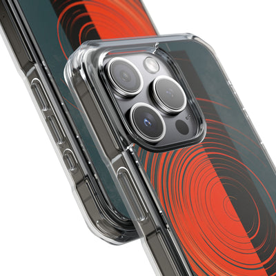 Teal Impact MagSafe Phone Case for iPhone - Burnt Slate Radial