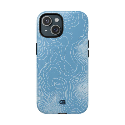 Blue Tough 2.0 Magsafe Phone Case for iPhone - Glacial Ridge Topo