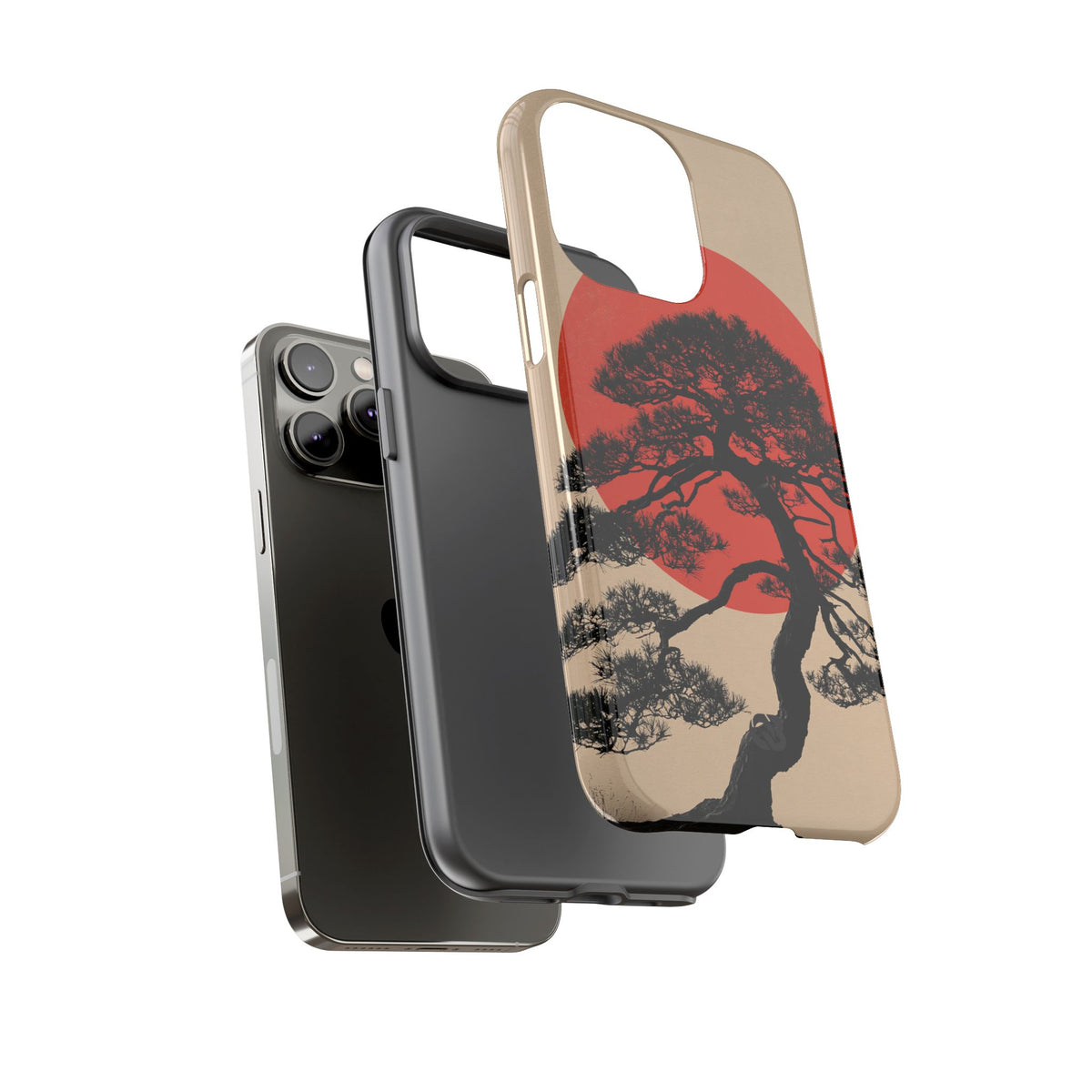 Crimson Pine Solitude · Tough Phone Case for iPhone · Beige