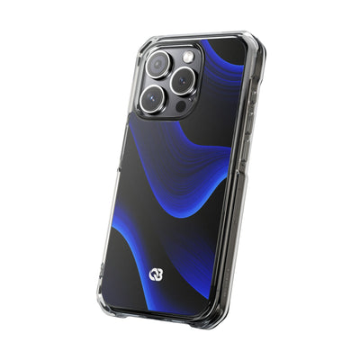 Blue Impact MagSafe Phone Case for iPhone - Electric Cobalt Flow