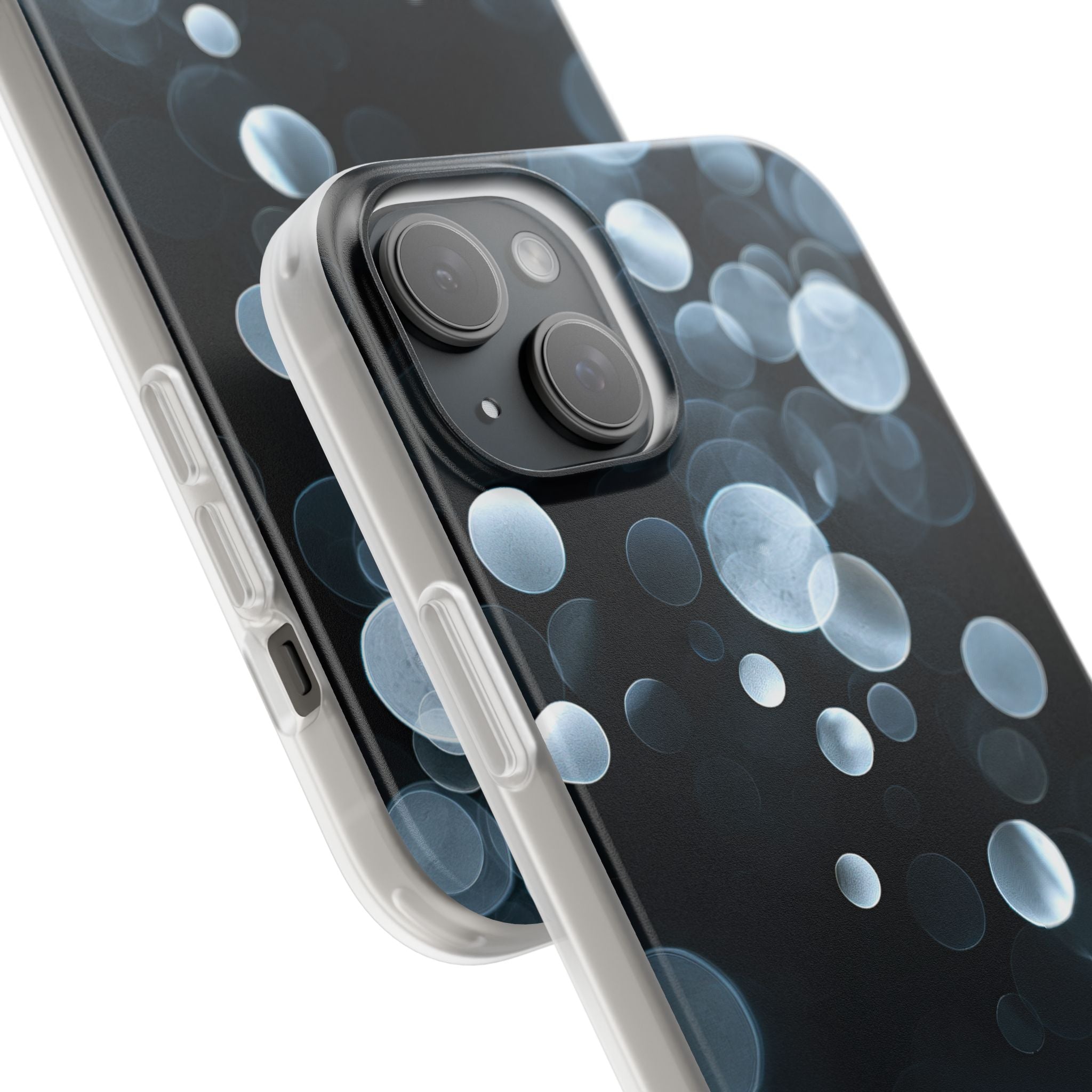 Black Lite Phone Case for iPhone - Silver Orbit Glow
