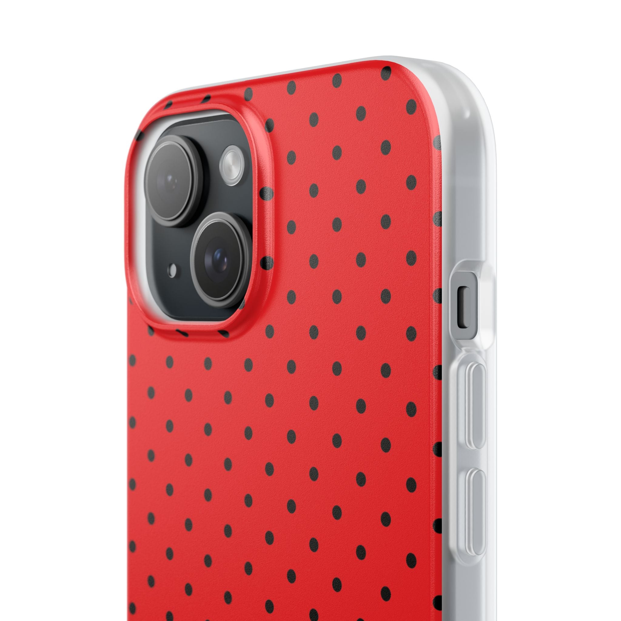 Crimson Dot Matrix iPhone 15 -pehmustekotelo