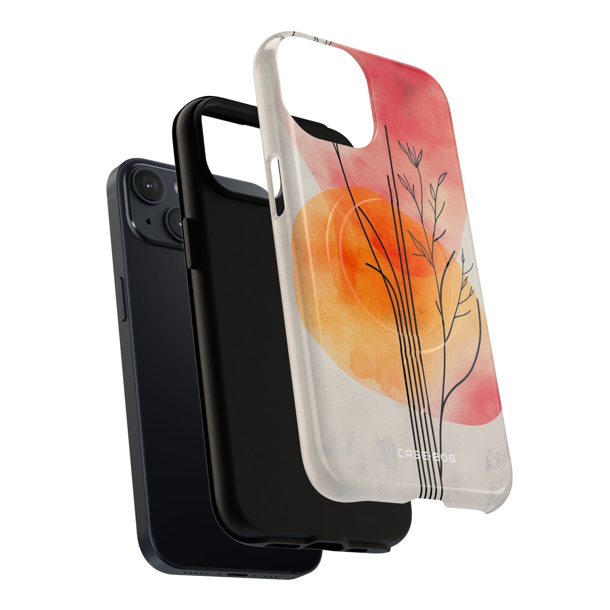 Curved Stem Sunset iPhone 14 Case - Tough+