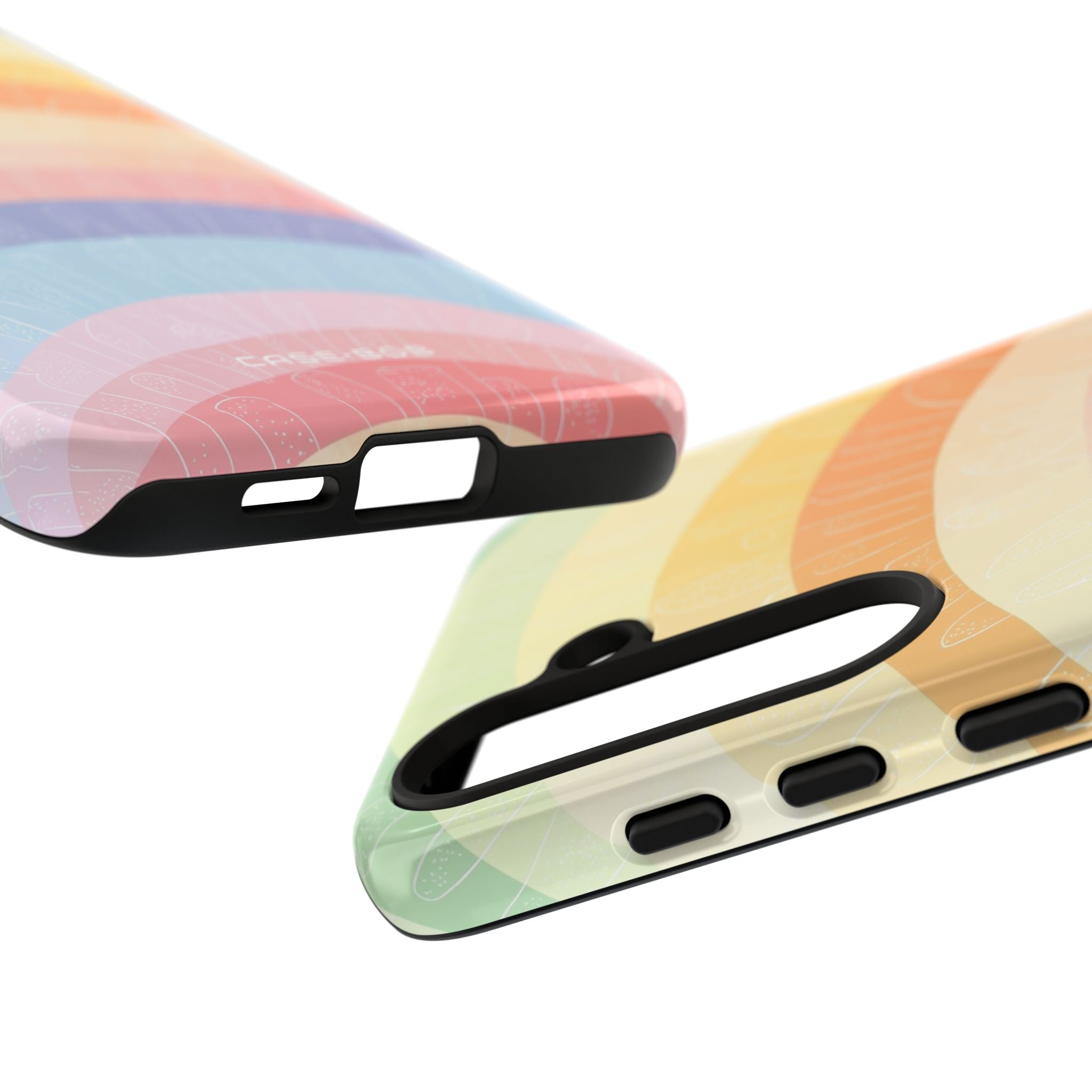 Pastell Regenbogen Bänder Samsung S24 Plus Case - Tough