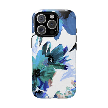 Blue Blossom Radiance iPhone 16 Pro Case - Tough+