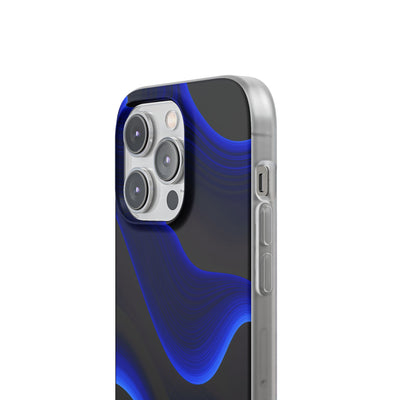 Blue Lite Phone Case for iPhone - Electric Cobalt Flow