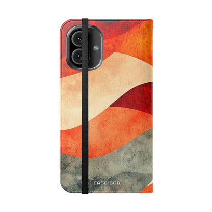 Crimson Ripples - iPhone 16 Plus Case - Wallet