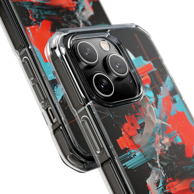 Fragmented Cyber Core · Clear Impact Magnetic Phone Case for iPhone ·  Black