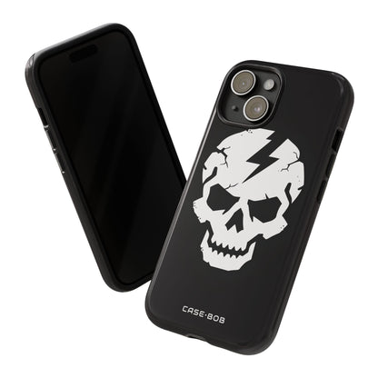 Lightning Skull iPhone 15 Case - Tough