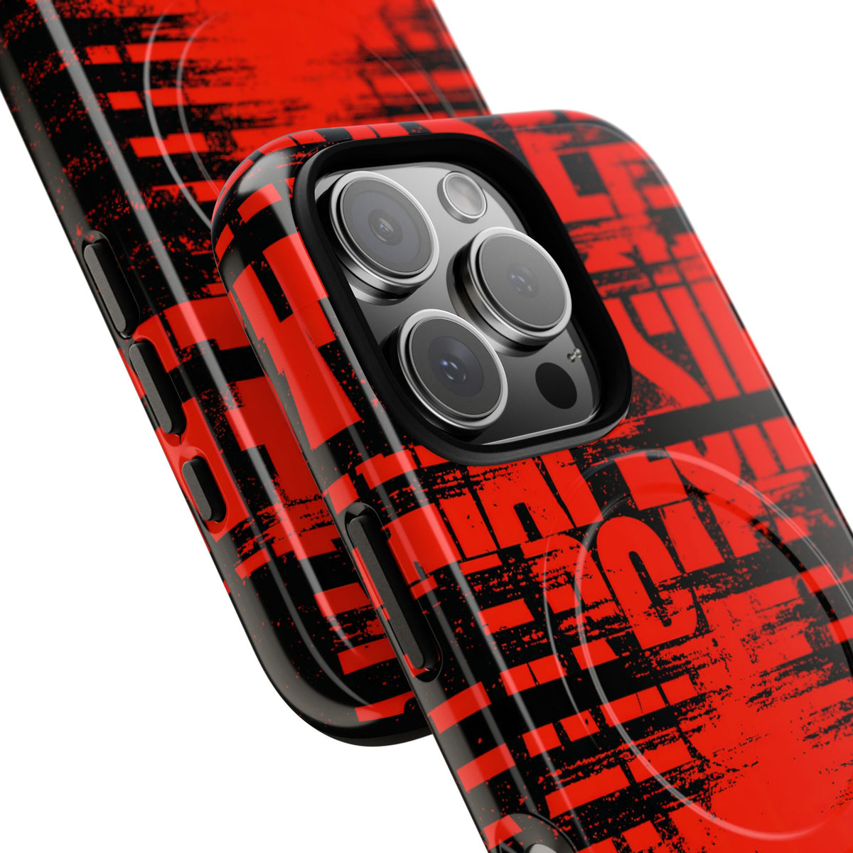 Crimson Redaction · Tough 2.0 Magnetic Phone Case for iPhone · Black