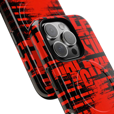 Crimson Redaction · Tough 2.0 Magnetic Phone Case for iPhone · Black