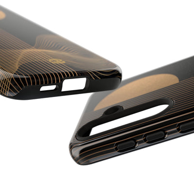 Lunar Topo Horizon · Tough Phone Case for Samsung · Black