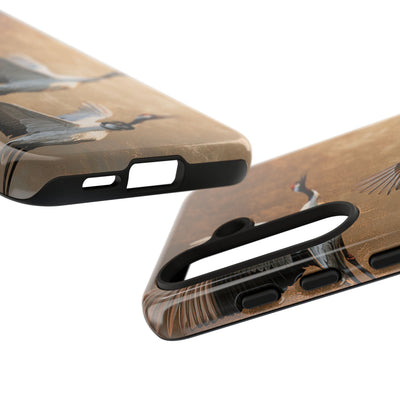 Golden Crane Flight · Tough Phone Case for Samsung · Gold